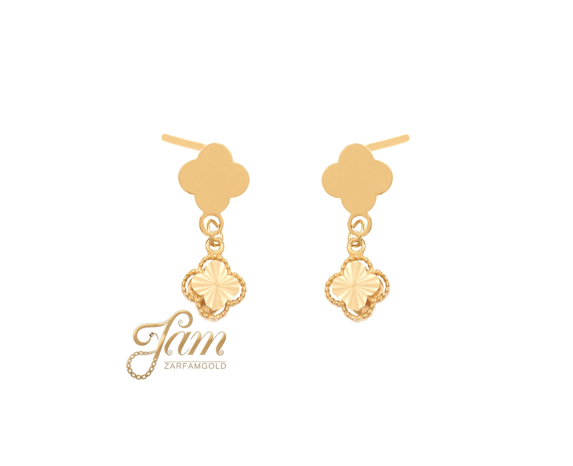 کاور گوشواره میخی ونکلیف با آویز ونکلیف تراش