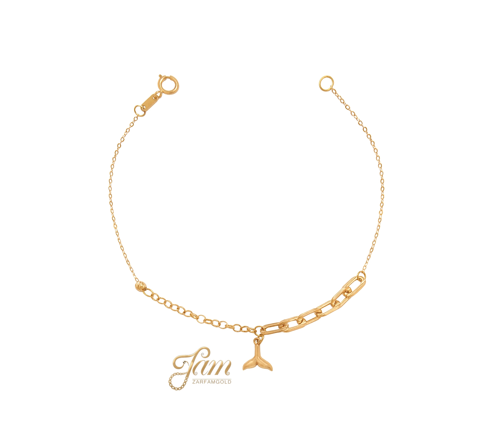 کاور دستبند هرمس ریز و درشت با آویز دم وال