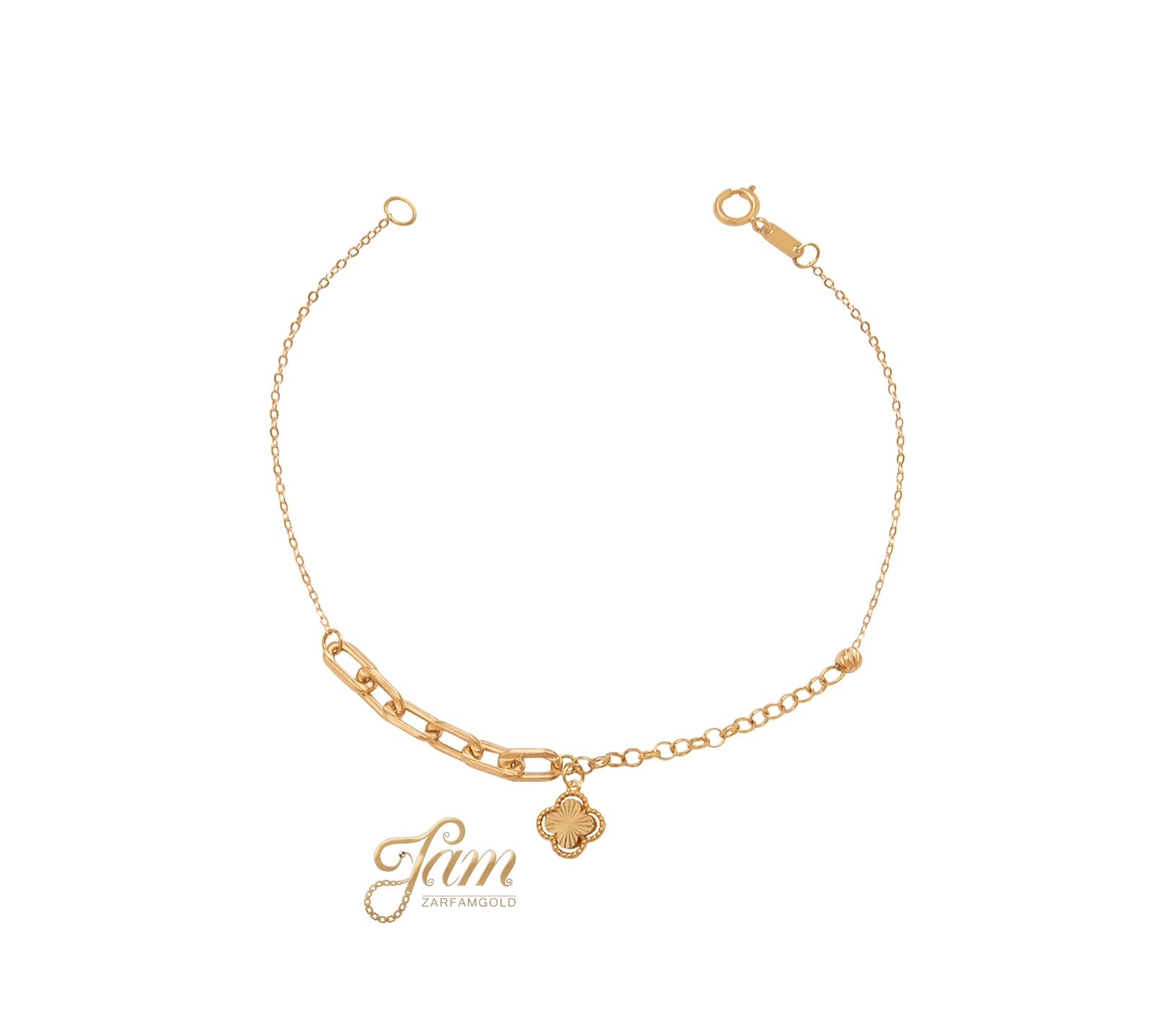 کاور دستبند هرمس ریز و درشت با آویز ونکلیف تراش