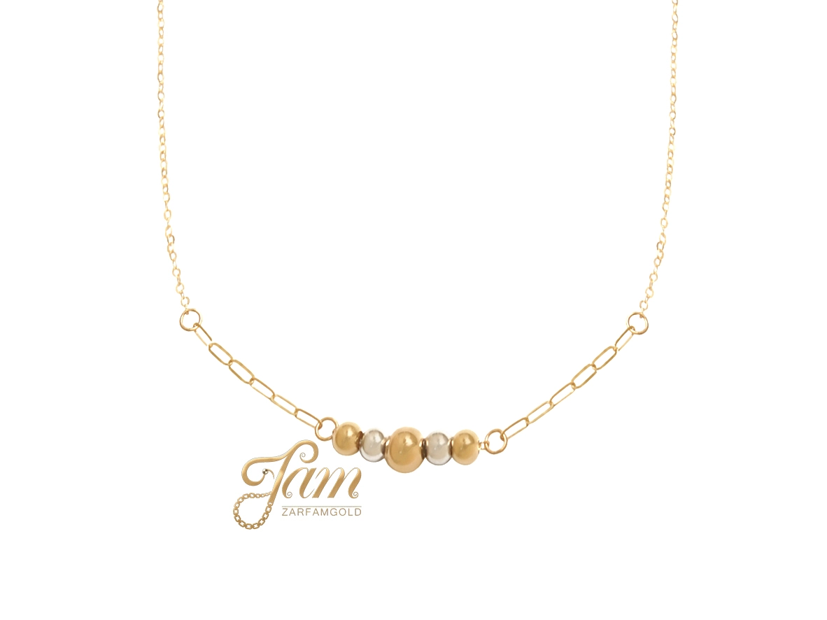 کاور گردنبند ایتالیایی گوی دو رنگ