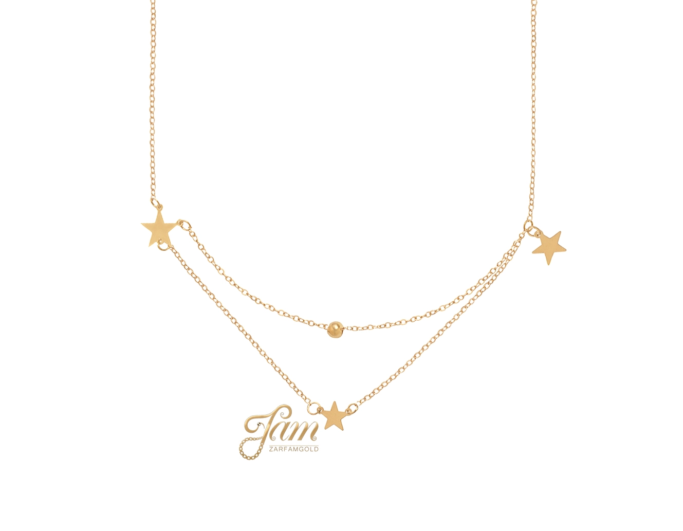 کاور گردنبند دو رج سه ستاره