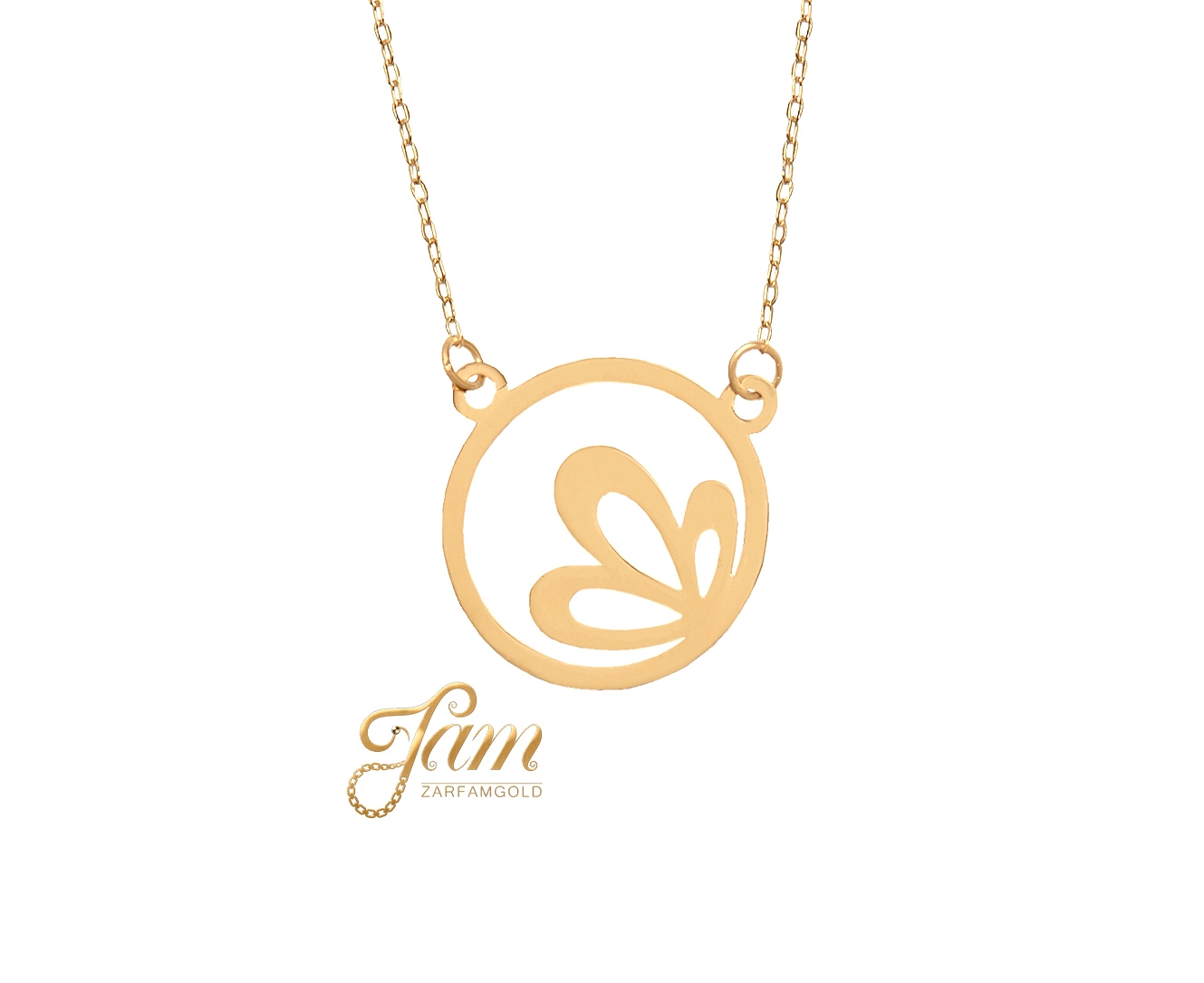 کاور گردنبند سه برگ در دایره