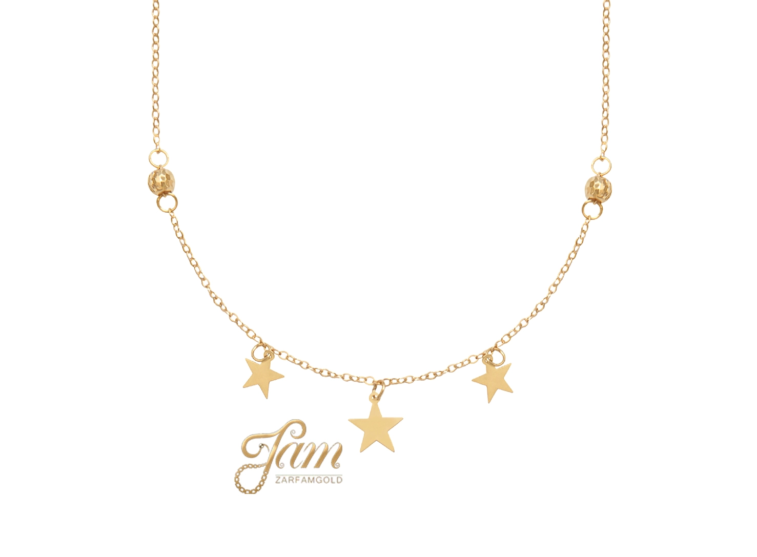 کاور گردنبند سه ستاره ظریف با گوی