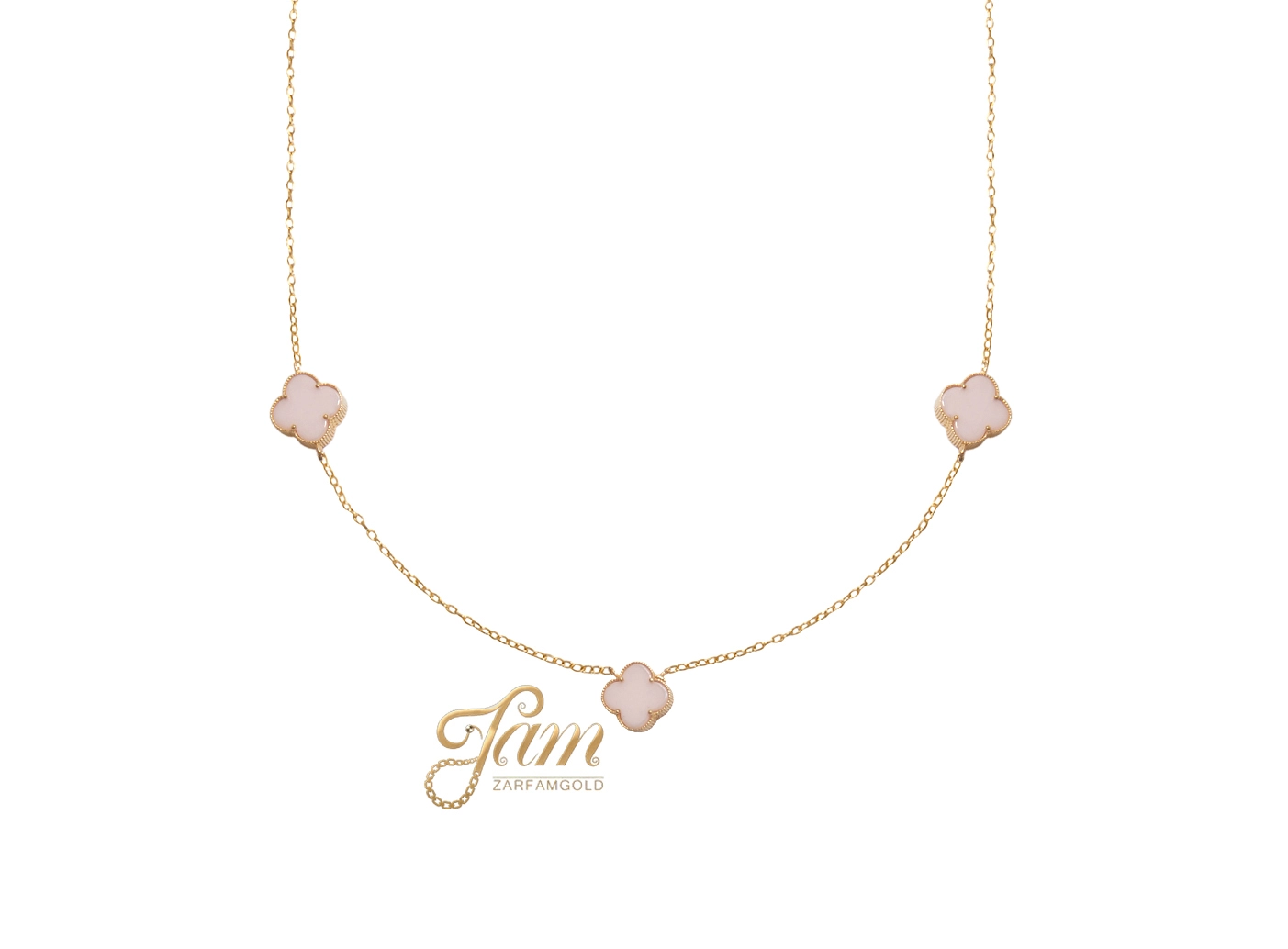 کاور گردنبند سه ونکلیف صورتی