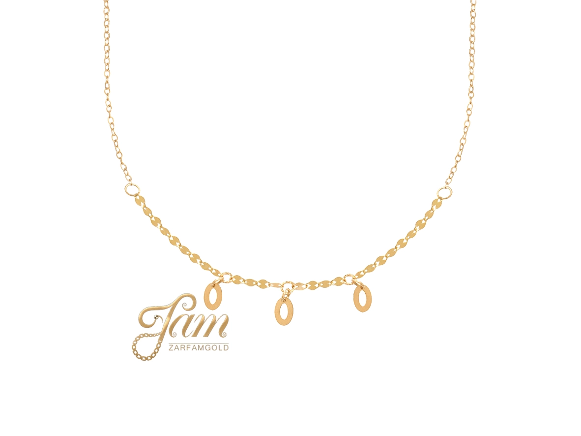 کاور گردنبند پولکی درشت و سه بیضی تو خالی