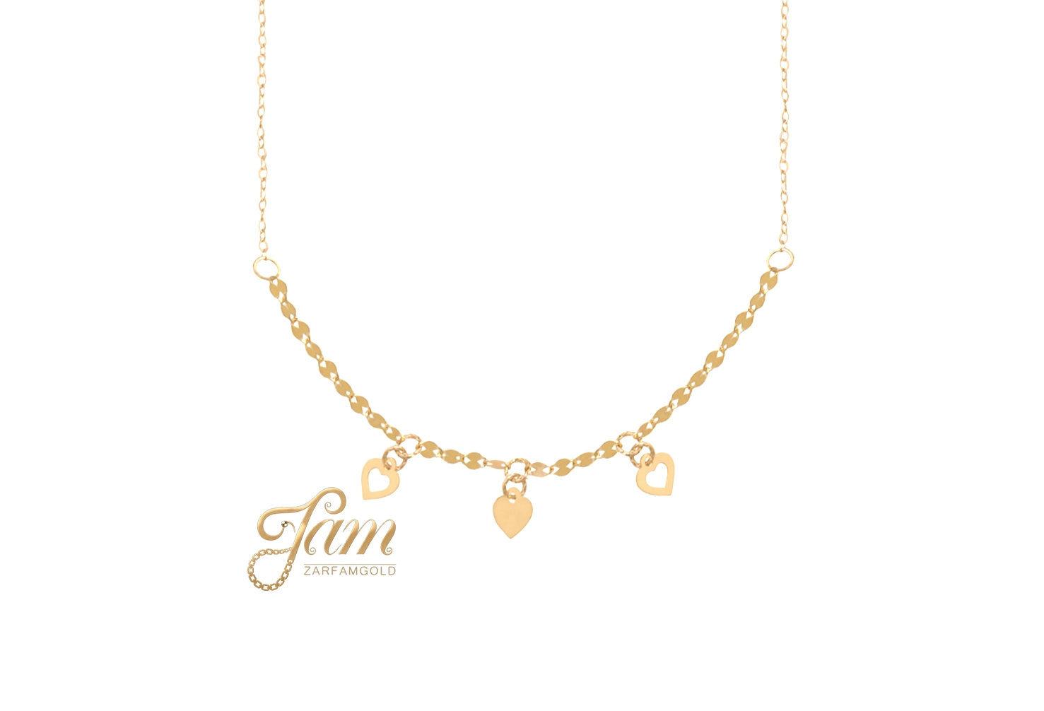 کاور گردنبند پولکی درشت و سه قلب