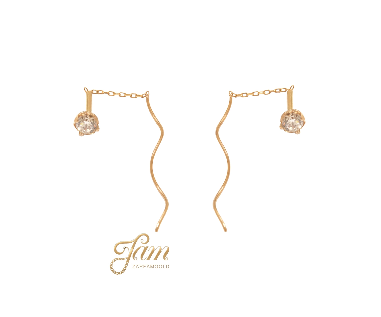 کاور گوشواره کرلی با نگین سفید