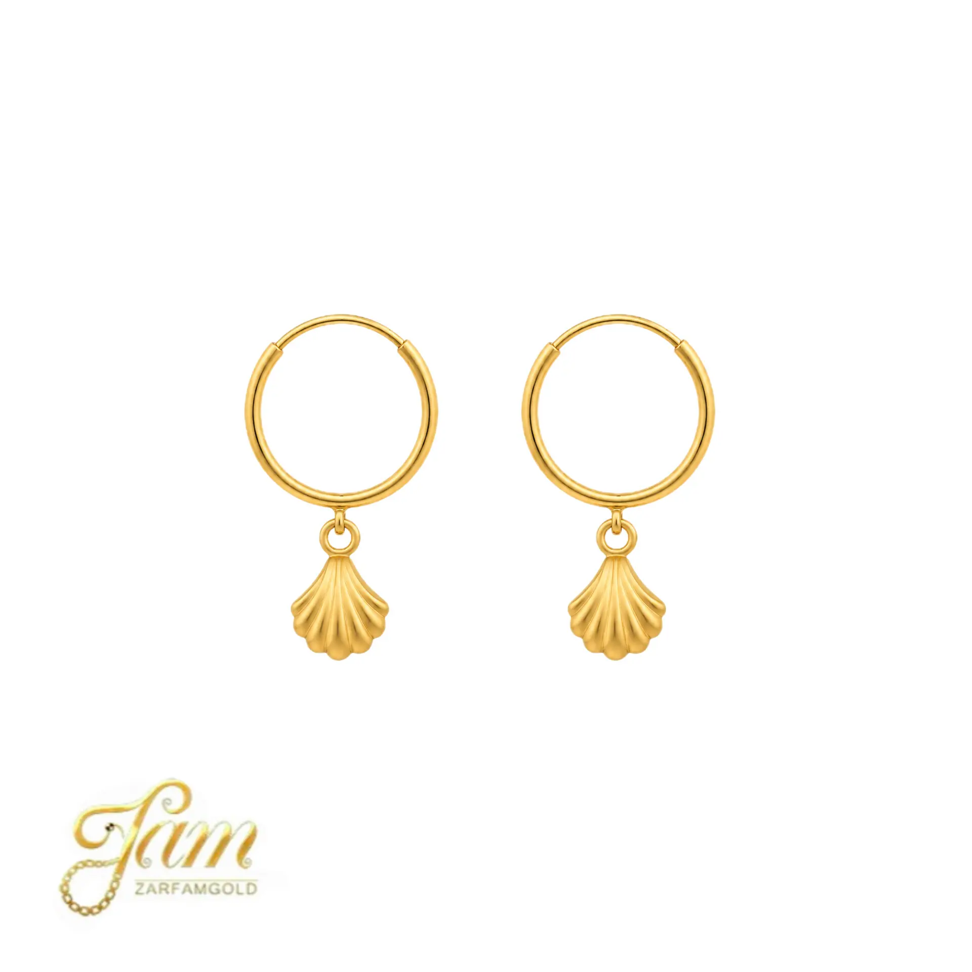 گوشواره حلقه ای صدف دریایی